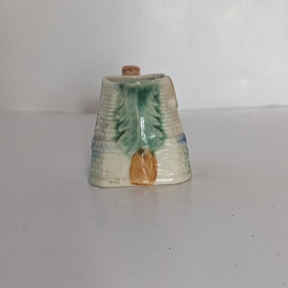 Vintage Ceramic Windmill Creamer Pitcher House Made in Occupied Japan Pottery - Picture 5 of 7